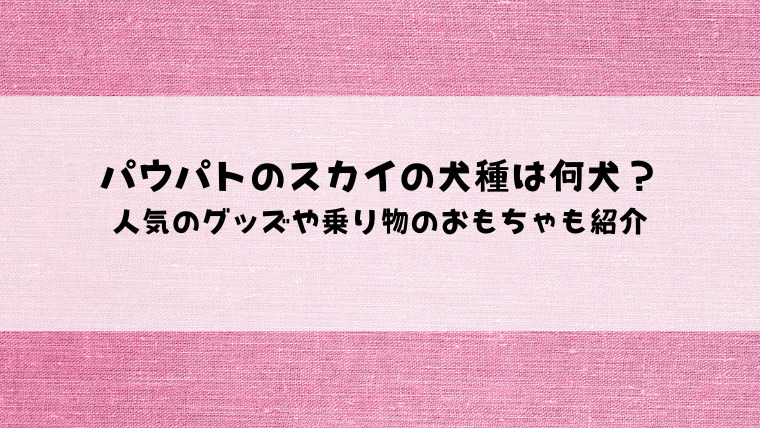 パウパトのスカイの犬種は何犬 人気のグッズや乗り物のおもちゃも紹介 情報ブログ パウパトのスカイの犬種は何犬 人気のグッズや乗り物のおもちゃも紹介 情報ブログ